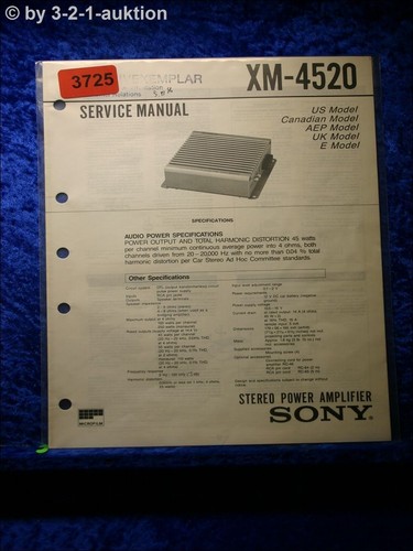 Sony service manual 4520 - service,