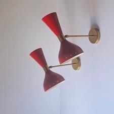 Pair Lamps Appliques Stilnovo Arredoluce Lumi Torlasco Guariche Sarfatti style