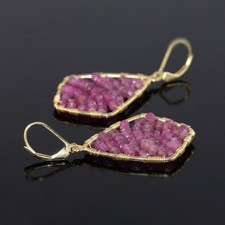 Zaffiro rosa oro 18 kt pietre