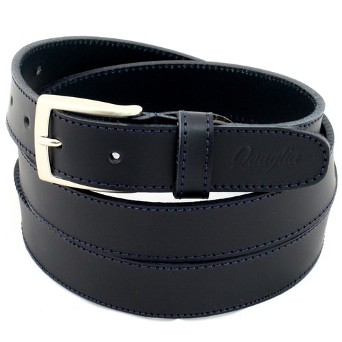 Cintura uomo vera pelle blu - vera,