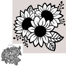 Girasoli metallo taglio fustelle stampo decorazione album carta artigianale