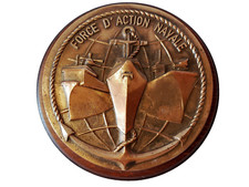 CREST MARINA MILITARE FRANCESE FRANCIA FORCE D'ACTION NAVALE VINTAGE 2 CHILI!!!