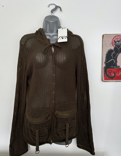 Zara top con cappuccio - zara,