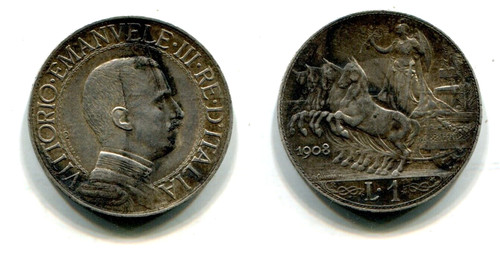 Lira italia 1908 - lira,