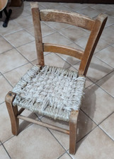 SEDIA baby in Legno Seduta corda Sedia piccola per Bambino