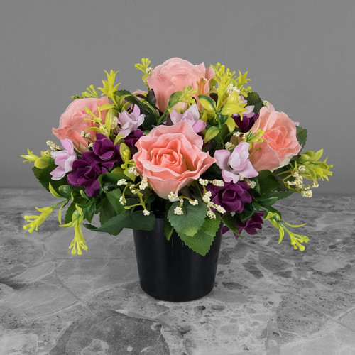 Vaso tomba fiori seta
