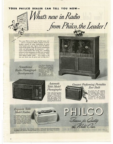Radio tavolo philco 1945 - da,