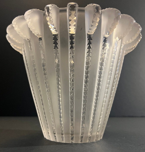 Lalique signed royat vase - lalique,