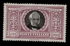REGNO D'ITALIA MANZONI 5 LIRE