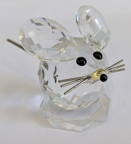 Swarovski crystal mouse figure - crystal,