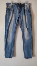 Pantalone Jeans Strappato Con Bottoni Taglia 50