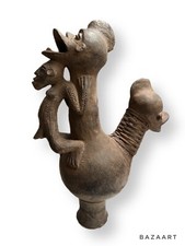 Arte Africana, Coppa/brocca Mambila In Terracotta