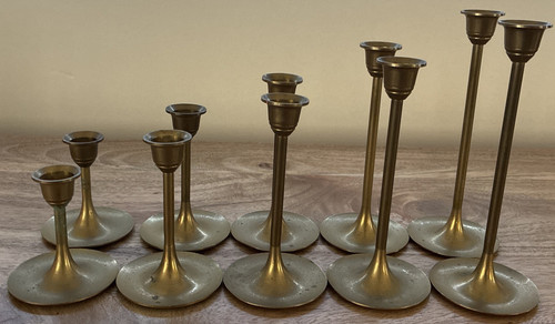 Set portacandele ottone - portacandele,