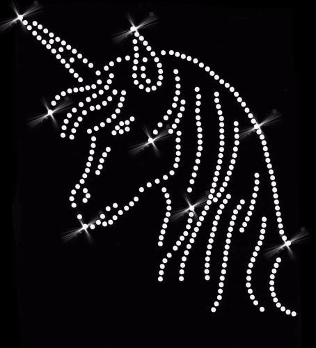 Strass unicorno stirare - da,