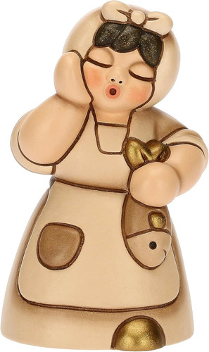 Donna con pesce in ceramica - donna,