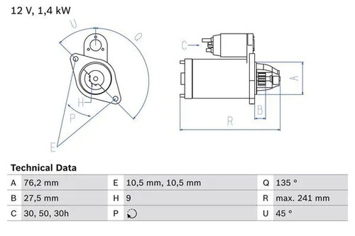 Motorino avviamento senso - di,