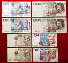 LOTTO BANCONOTE REPUBBLICA ITALIANA - CIRCOLATE - OTTIMO STATO DI CONSERVAZIONE