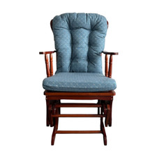 Poltrona a dondolo oscillante con cuscino imbottito AMERICA BLU