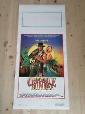 CROCODILE DUNDEE 1986 locandina film originale 12x27" italiano PAUL HOGAN