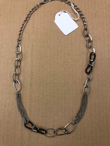 Collana acciaio con - in, inserti