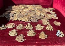 136 antica scatola ottone