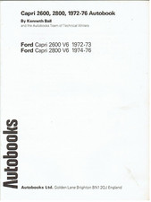 FORD CAPRI MK1 FACELIFT & MK2 2600 2800 V6 (1972-76) MANUALE OFFICINA PROPRIETARI