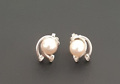 Orecchini oro bianco - orecchini, perle