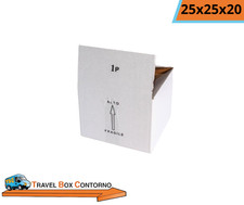 TRAVELBOX-25 SCATOLE MONOONDA BIANCA 25x25x20 PER IMBALLI SPEDIZIONI E TRASLOCHI