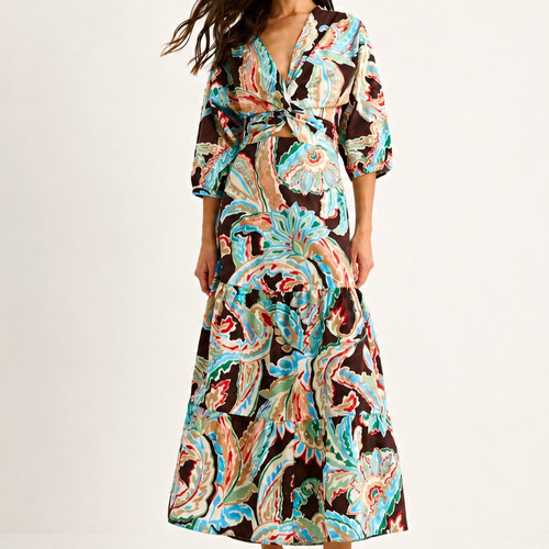Maxi abito zara - cotone, retrò