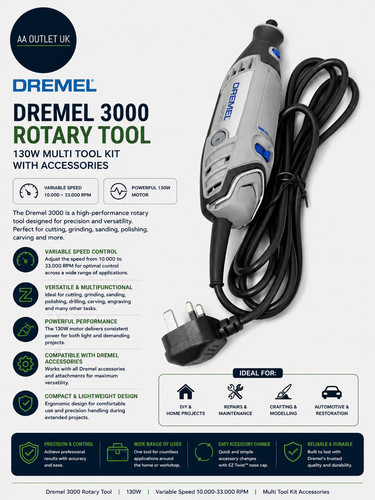 Dremel 3000 utensile - dremel, rotante