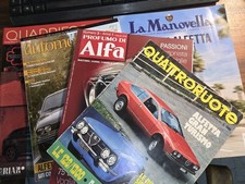 n.5 Riviste  LA MANOVELLA -QUATTRORUOTE -PROFUMO  DI ALFA ALFA ROMEO ALFETTA GTV