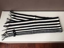 SCIARPA A RIGHE NERO BIANCO E