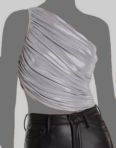 Top donna norma kamali argento - donna,