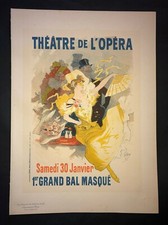 MAITRES AFFICHE -CHERET- TEATRO DE L'OPERA - POSTER VINTAGE ORIGINALE -1897 PL57