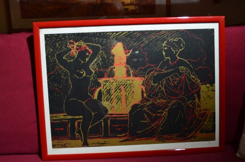 Litografia salvatore fiume con - litografia,