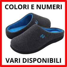 pantofole per uomo donna INVERNALI CHIUSE ciabatte con solette memory foam CALDE
