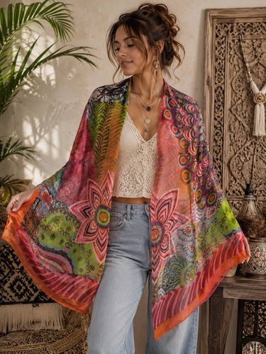 Sciarpa floreale patchwork