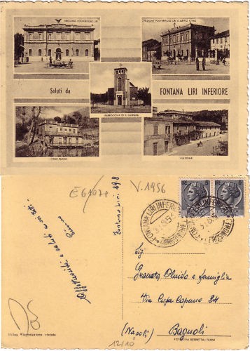 Cartolina epoca fontana - cartolina,