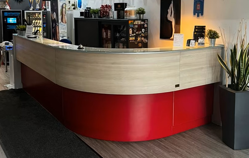 Bancone reception curvo - bancone,