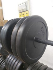 2 x 10 kg Dischi Ghisa Gommati  Foro 25mm Pesi Palestra Panca Bilanciere Manubri