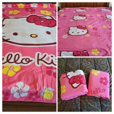 Hello Kitty set lenzuola matrimoniale piumone e matrimoniale/piumino intero rosa reversibile