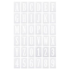 4" Letter Number Stamp, 36pcs