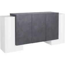 Credenza Bassa Bianco Grigio