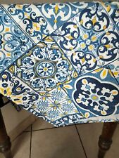 Tovaglia  puro cotone 100% 4-6-12-18 posti RETTANGOLARE  Made in Italy MAIOLICHE
