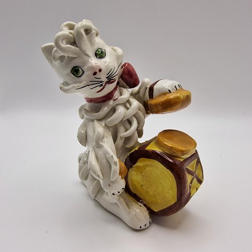 Vintage italian ceramic cat - vintage,