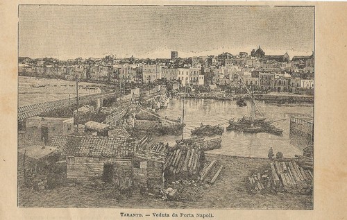 Stampa antica taranto veduta - antica,