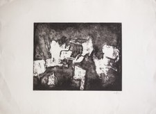 AFRO BASALDELLA. Senza titolo. Acquaforte acquatinta B/N. Timbro Archivio Afro