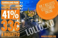 Coupon Buono Online Biglietti Gardaland 2025 33€ A Biglietto Per 2 Persone