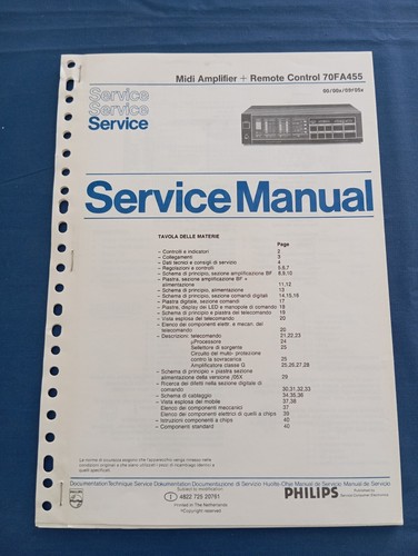 Philips 70fa455 service manual - philips,
