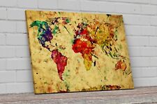 Quadro moderno con Stampa su tela HD arredo casa Mappamondo Globo Terrestre